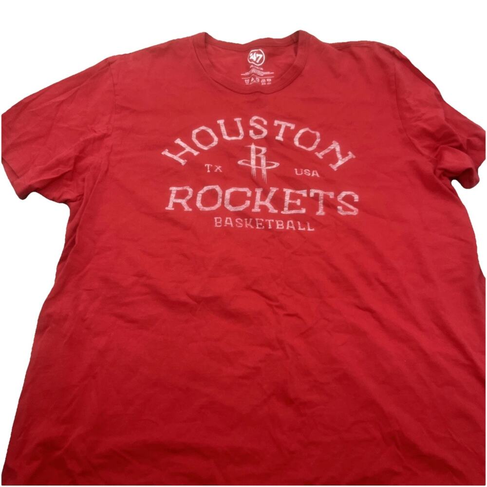 Houston Rockets Shirt Mens XXL Red Short Sleeve Shirt Adult NBA Basketball.